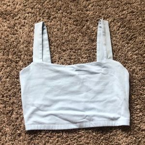 Light blue crop top